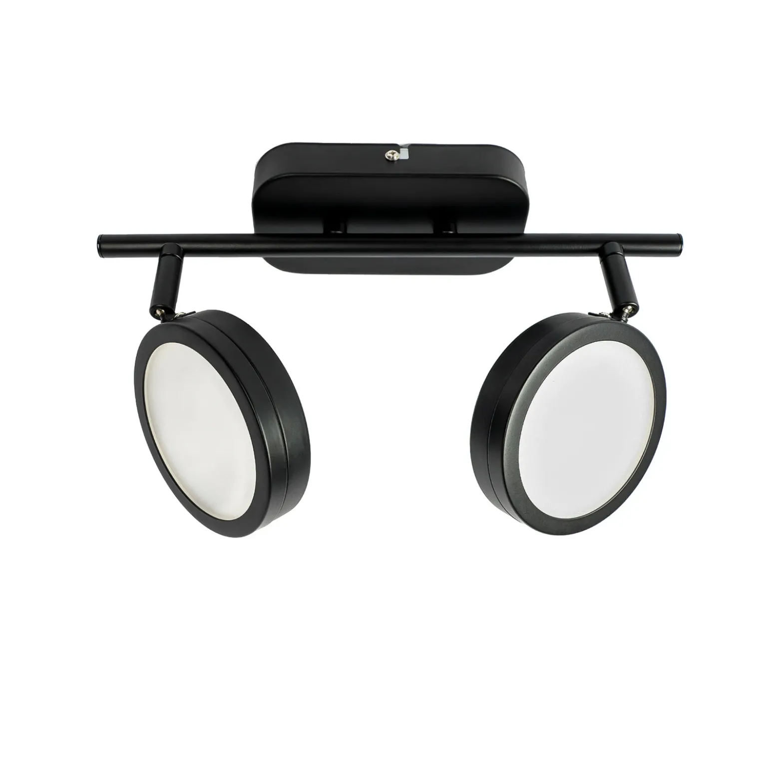 Foco Lindby Neros, negro, 2 luces, 31,5 cm, CCT, hierro