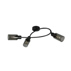 Foco Mars, longitud 45 cm, negro mate, 3 luces, metal E14