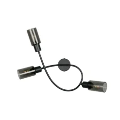 Foco Mars, longitud 45 cm, negro mate, 3 luces, metal E14