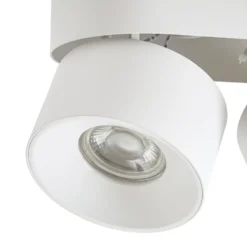 Foco PRIOS Rotari basic, de 2 luces, blanco, longitud 18 cm, casquillo GU10