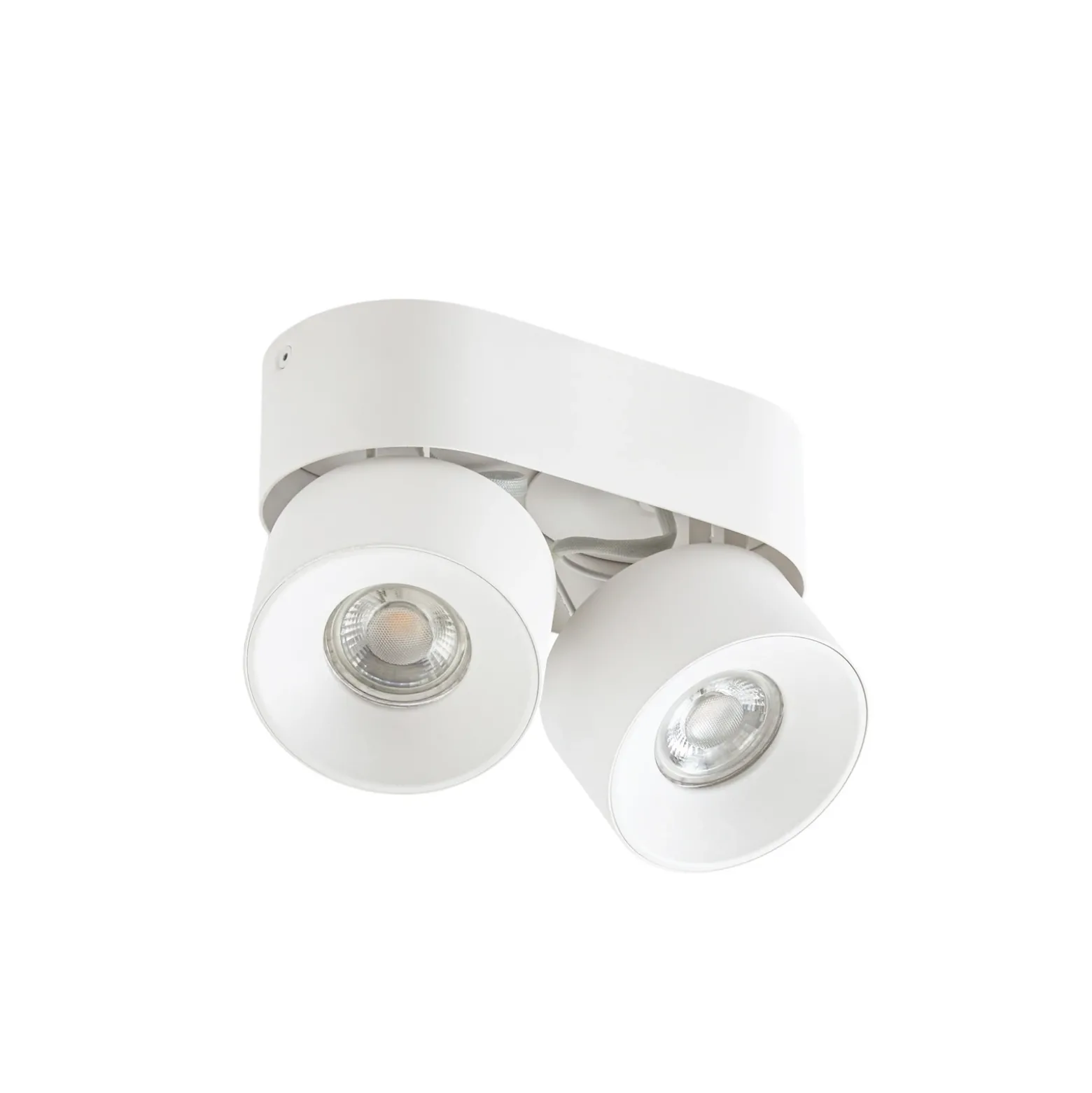 Foco PRIOS Rotari basic, de 2 luces, blanco, longitud 18 cm, casquillo GU10