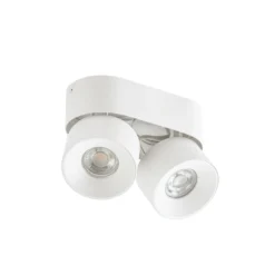 Foco PRIOS Rotari basic, de 2 luces, blanco, longitud 18 cm, casquillo GU10