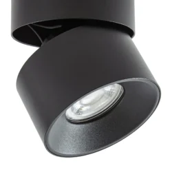 Foco PRIOS Rotari basic, 1 luz, negro, Ø 9 cm, GU10