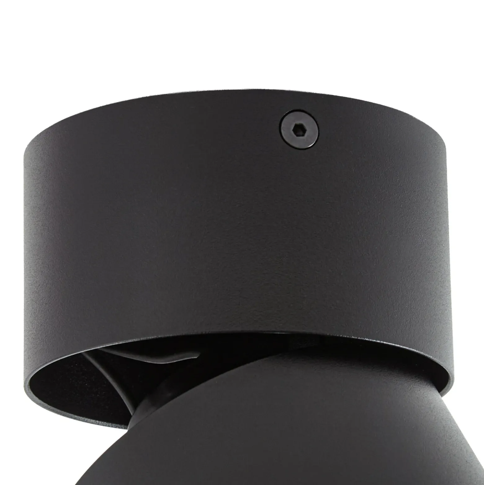 Foco PRIOS Rotari basic, 1 luz, negro, Ø 9 cm, GU10