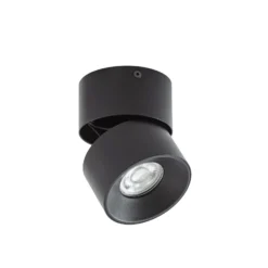 Foco PRIOS Rotari basic, 1 luz, negro, Ø 9 cm, GU10