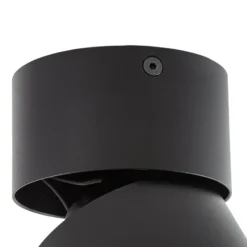 Foco PRIOS Rotari basic, 1 luz, negro, Ø 9 cm, GU10