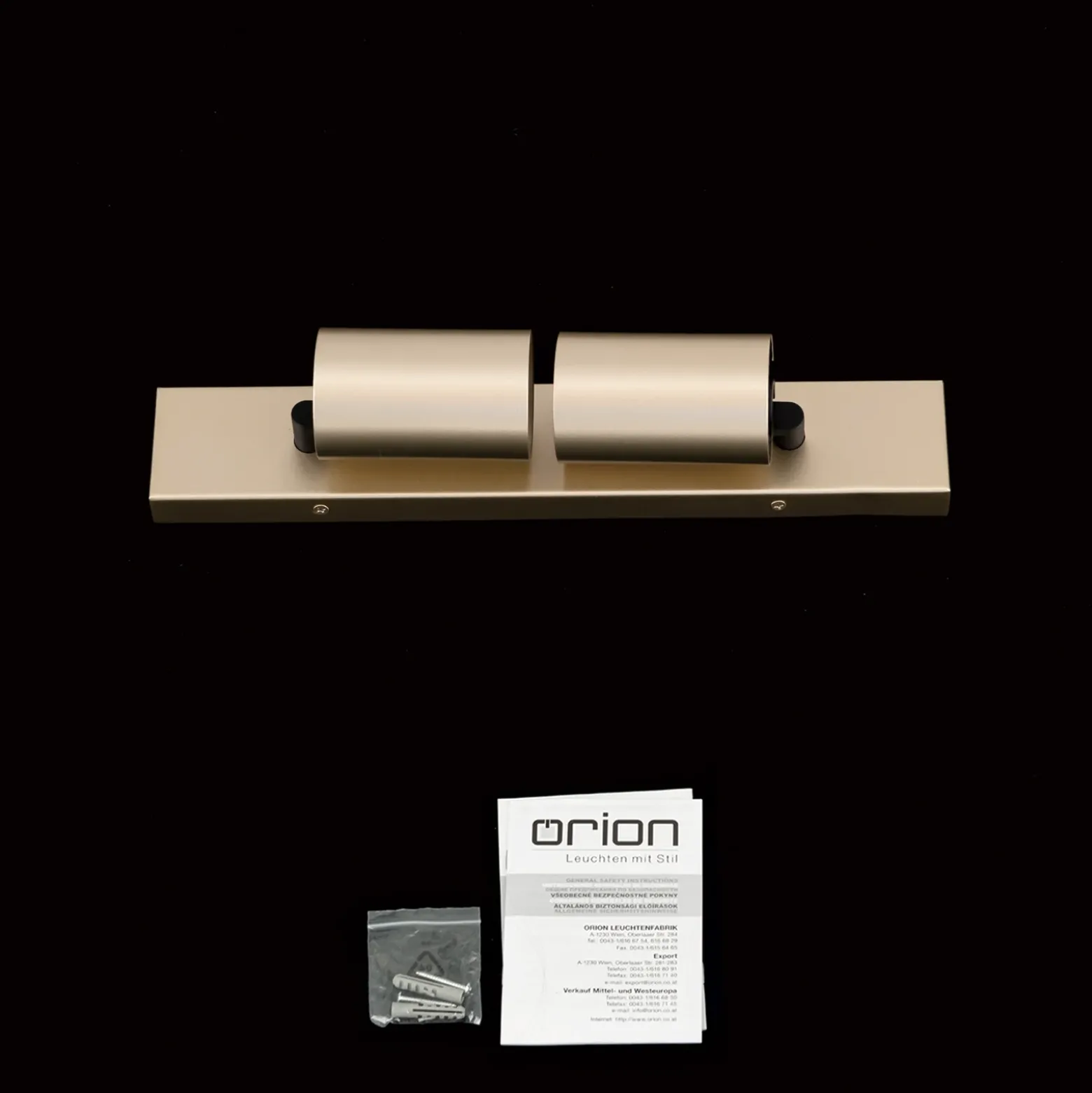 Foco Sean, 2 luces, dorado, metal, giratorio