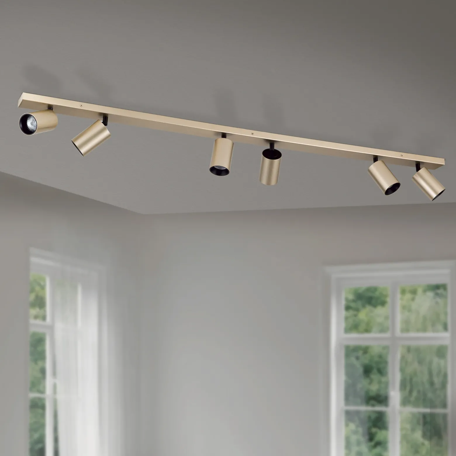 Foco Sean, 6 luces, dorado, metal, orientable