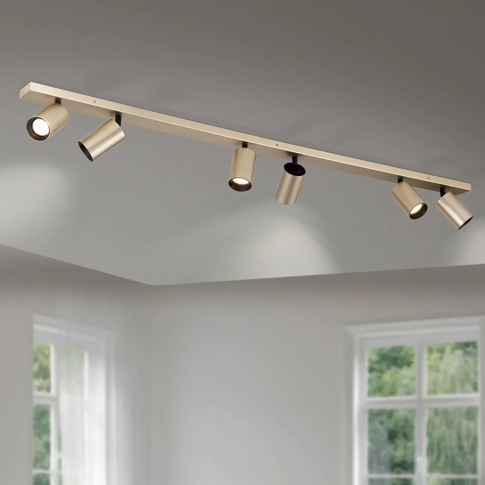 Foco Sean, 6 luces, dorado, metal, orientable