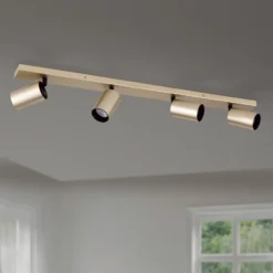Foco Sean, 4 luces, dorado, metal, orientable