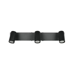 Foco Taryn, negro mate, longitud 45 cm, 3 luces, GU10