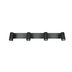 Foco Taryn, negro mate, longitud 62 cm, 4 luces, GU10