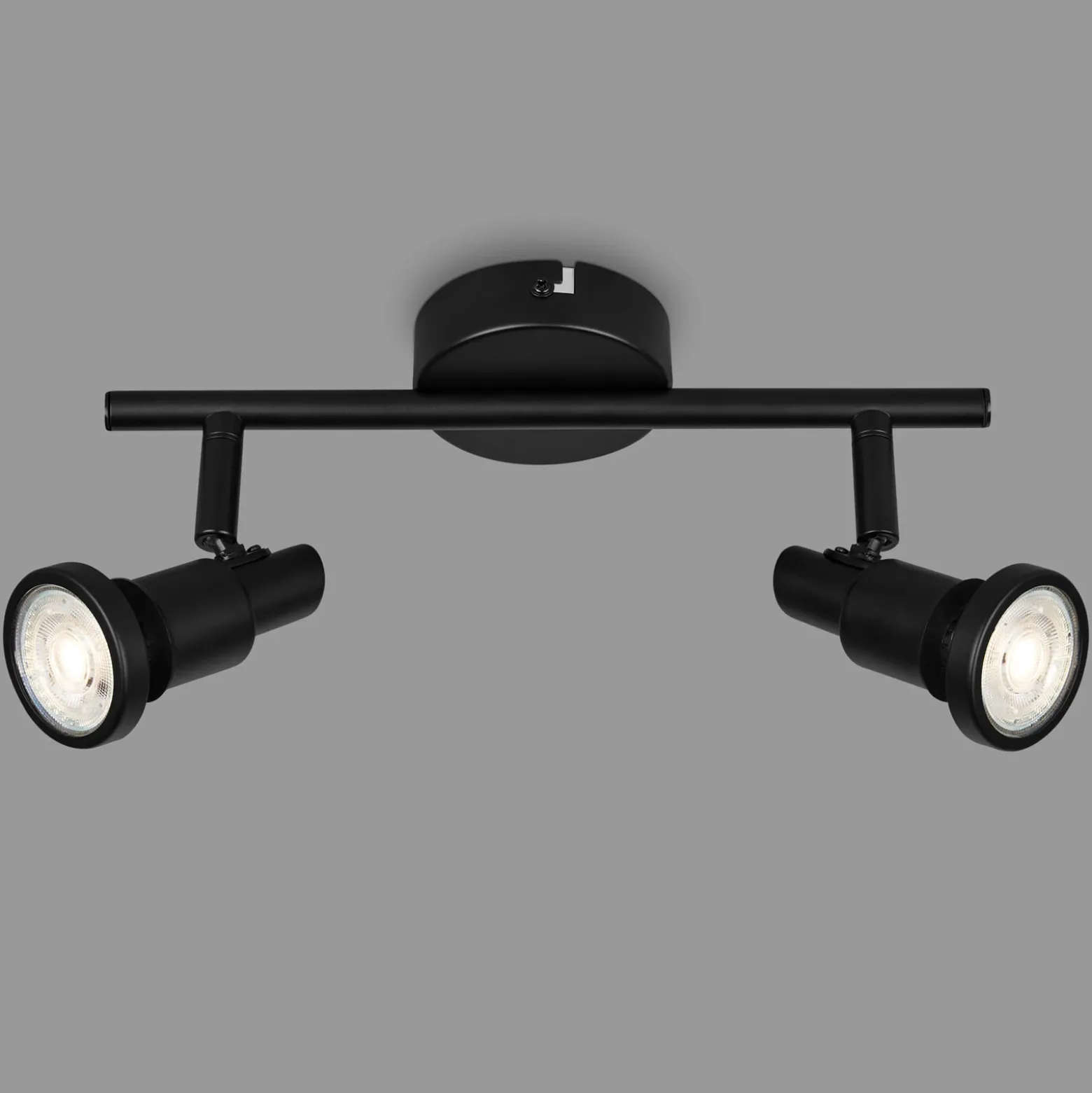 Foco techo LED Flamo IP44 2 luces ajustable negro