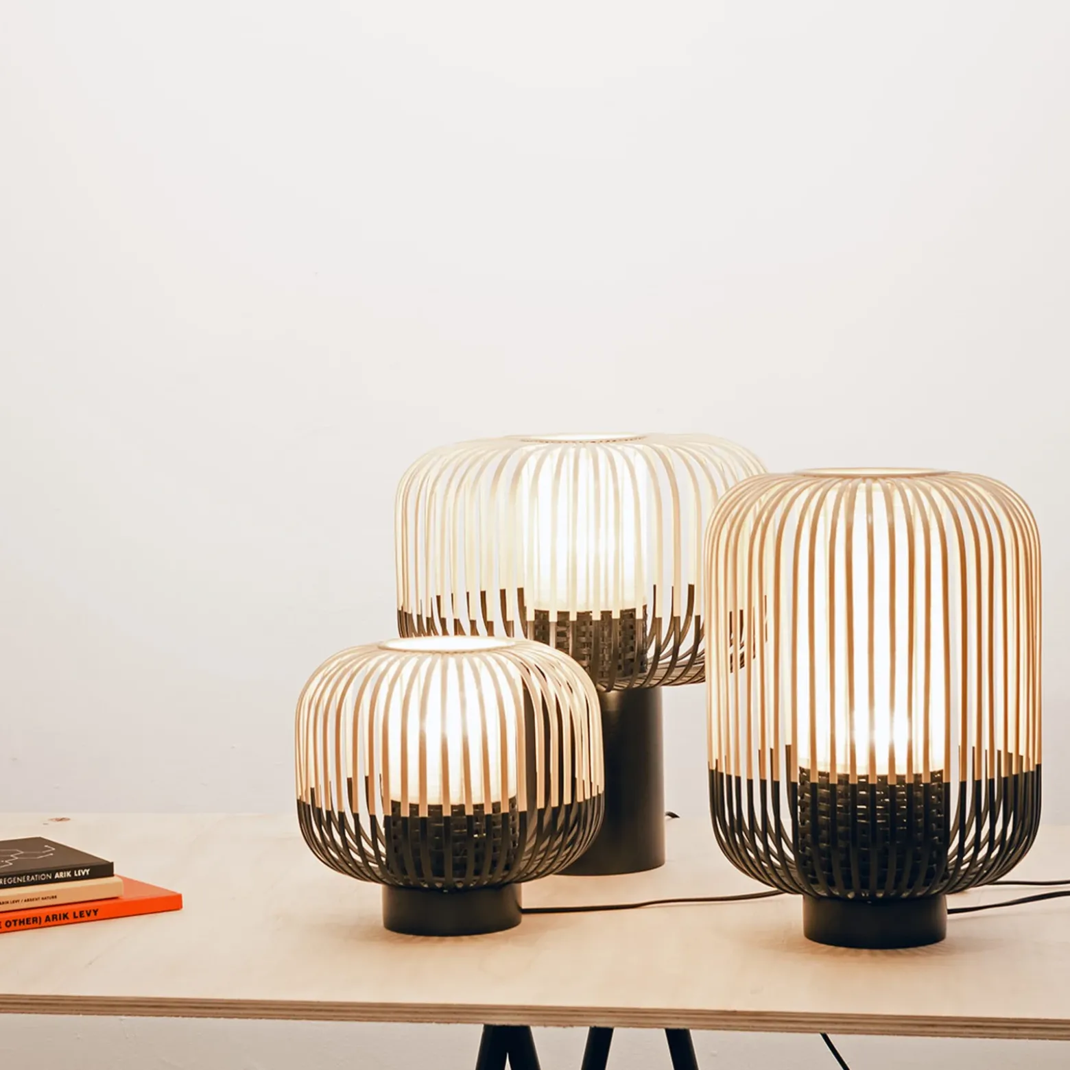 Forestier Bamboo Light M lámpara de mesa 39 cm negro