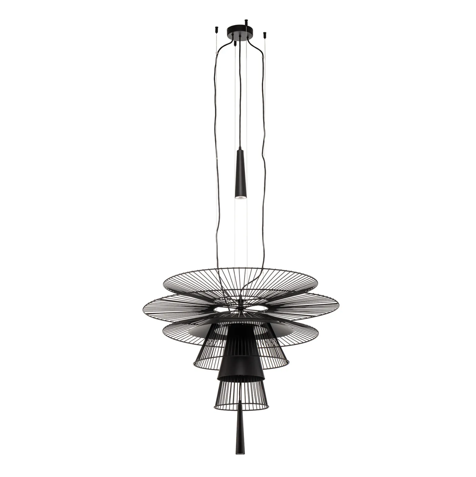 Forestier Gravity 1 lámpara colgante Ø86cm negro