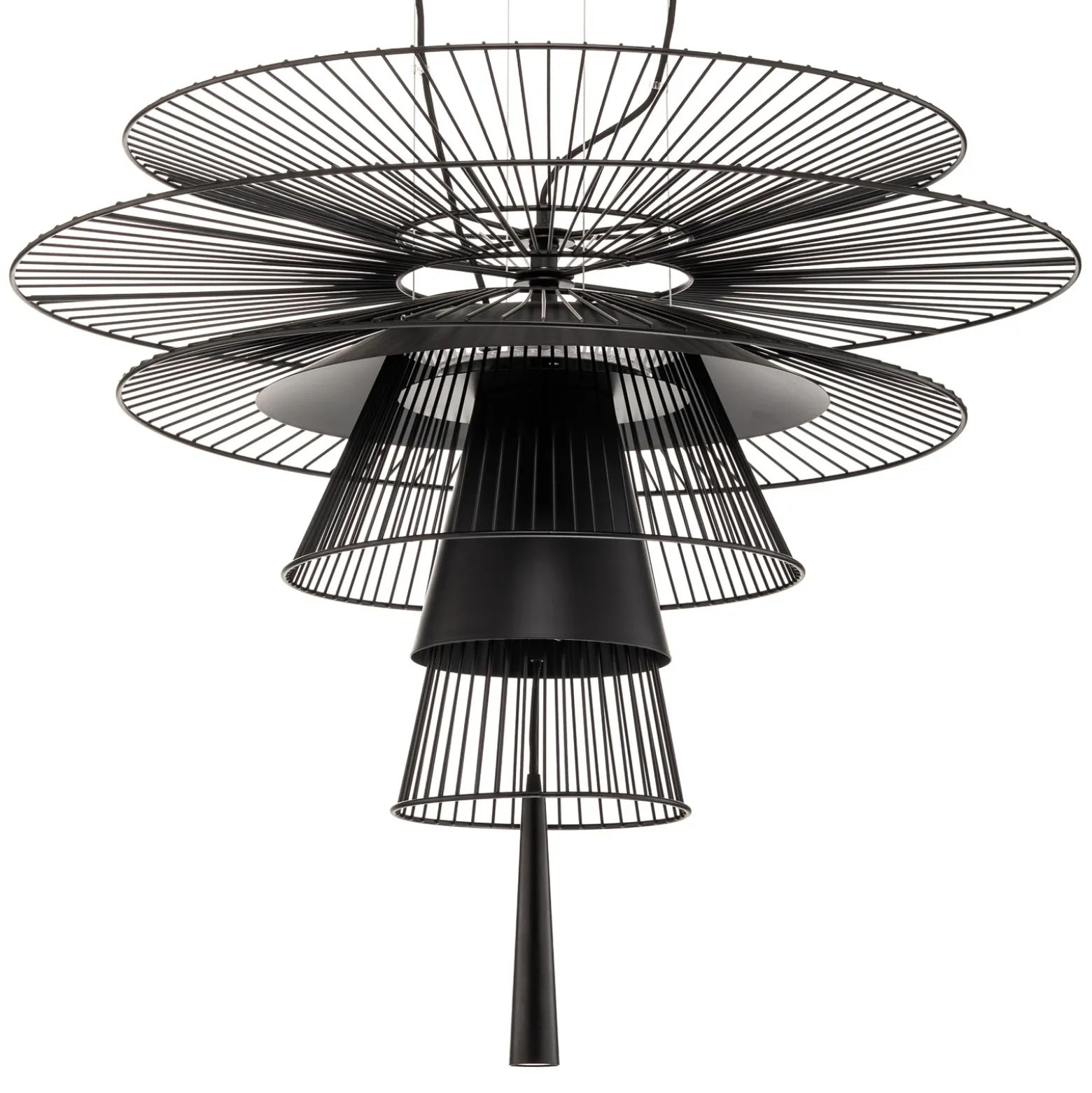 Forestier Gravity 1 lámpara colgante Ø86cm negro