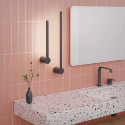 Forlight Aplique LED para baño Passeggio Nova, 40 cm, negro