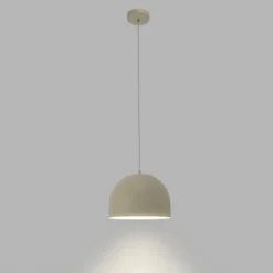 Forlight lámpara colgante Fres, beige, acero, Ø 30 cm