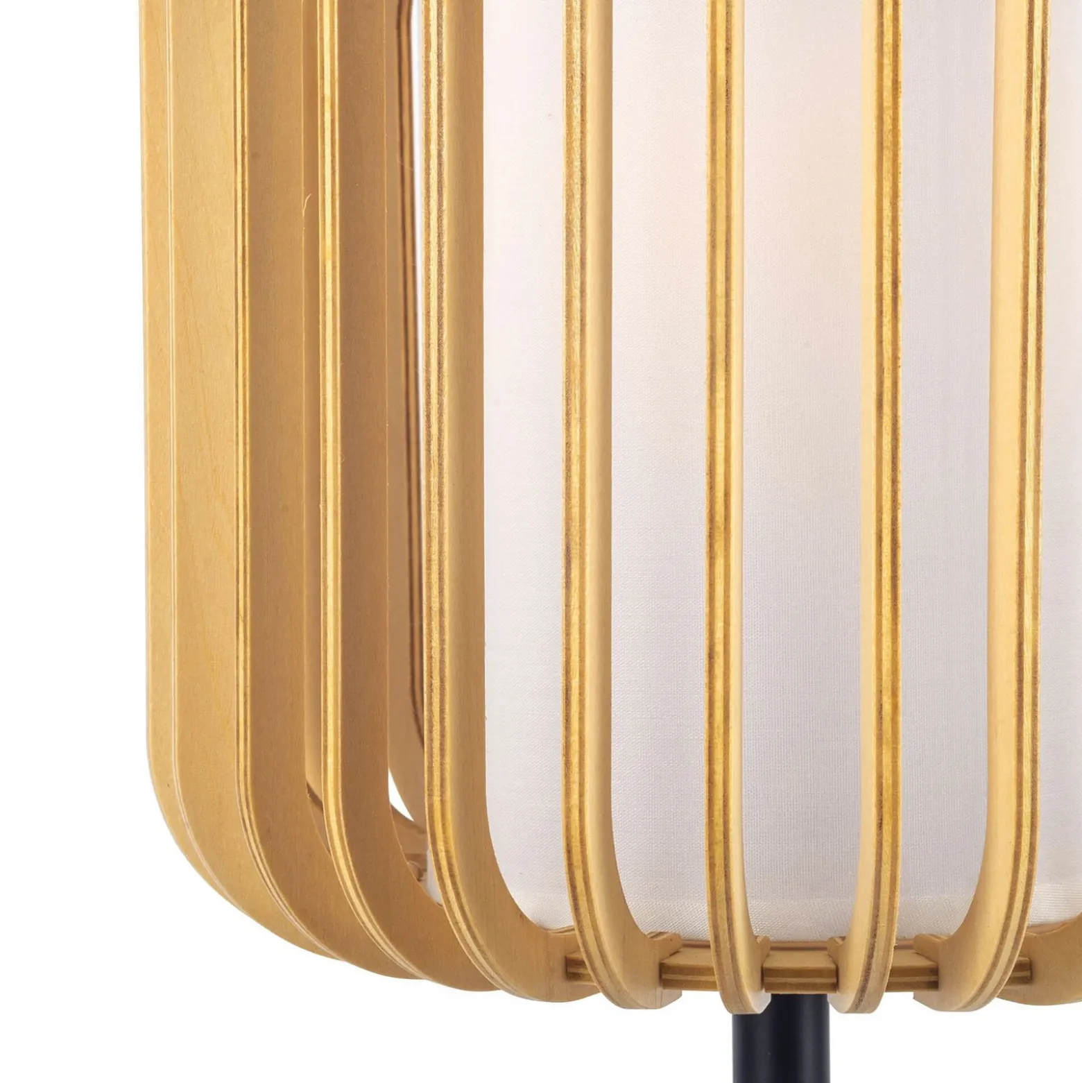 Forlight lámpara de mesa Viva, marrón claro, madera/metal, altura 49 cm