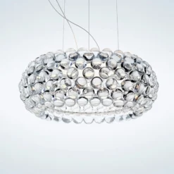 Foscarini Caboche Plus media lámpara colgante R7s, transparente