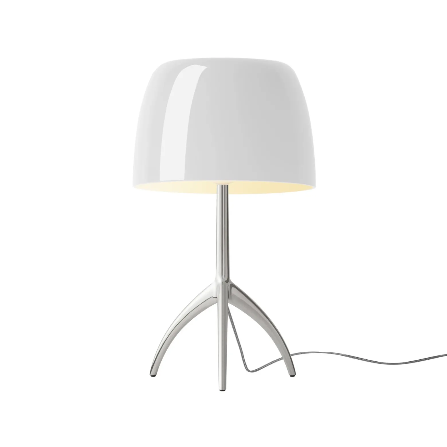 Foscarini Lumiere grande aluminio/blanco atenuable
