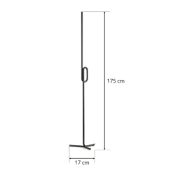 Foscarini Tobia terra lámpara de pie LED, negro