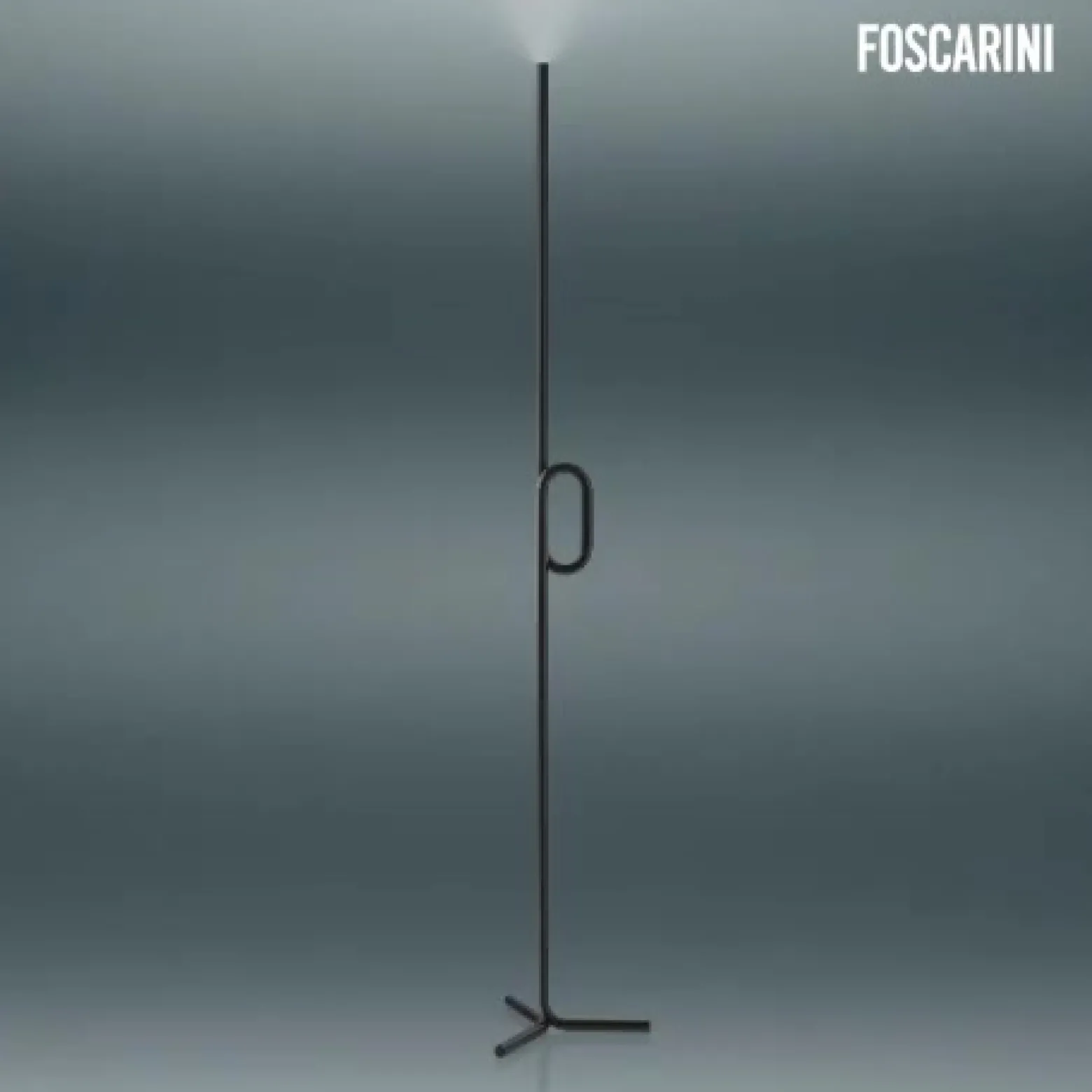Foscarini Tobia terra lámpara de pie LED, negro