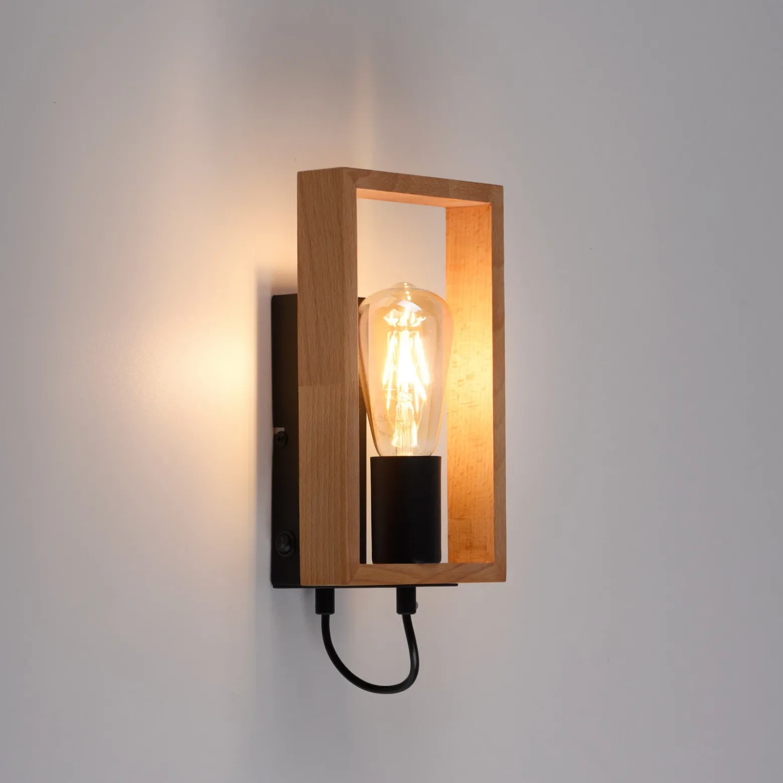Frame aplique de pared de madera