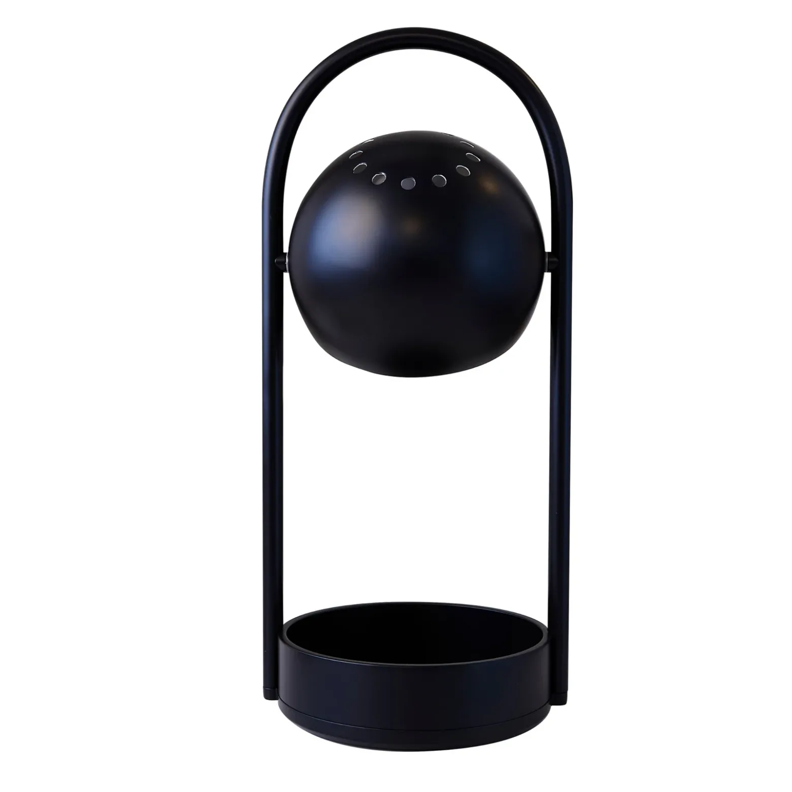 FRANDSEN Lámpara de mesa LED recargable Ball Portable, negro, acero
