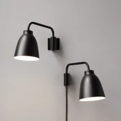 FRITZ HANSEN Aplique de pared Caravaggio, negra