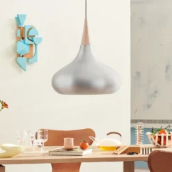 FRITZ HANSEN Orient P3 colgante aluminio/roble Ø 50 cm