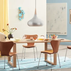FRITZ HANSEN Orient P3 colgante aluminio/roble Ø 50 cm