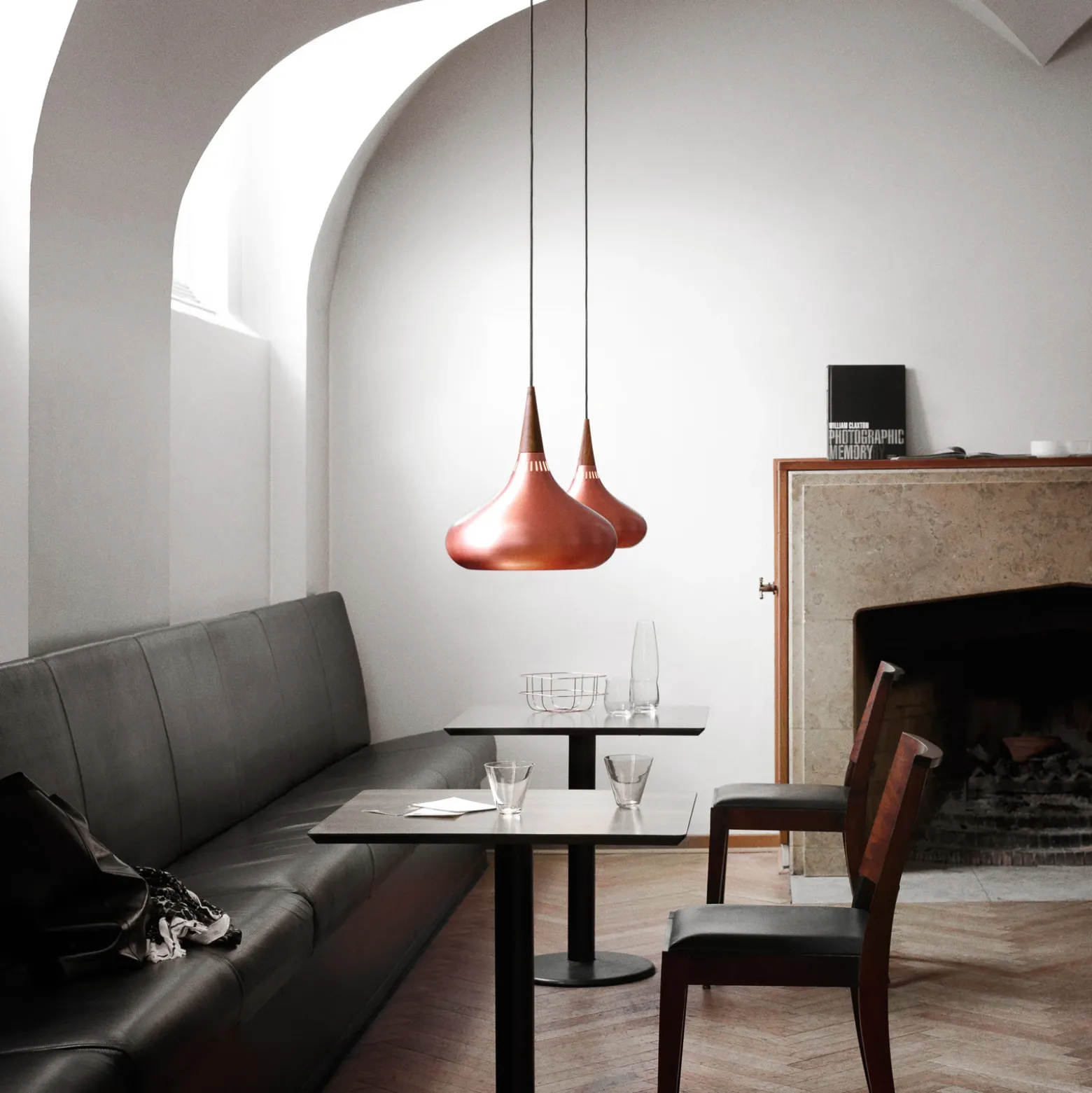FRITZ HANSEN Orient P2 Lámpara colgante cobre/rosa Ø 34 cm