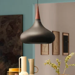 FRITZ HANSEN Orient P1 Lámpara colgante negro/rosa Ø 22,5