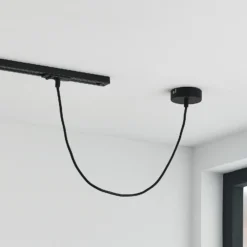 Fuente de alimentación Lindby Linaro, negra, sistema de riel monofásico