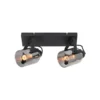Fumoso downlight de techo, longitud 37 cm, negro/gris, 2 luces.
