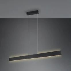 Galway Lámpara colgante LED, negro mate, arriba/abajo, CCT, metal