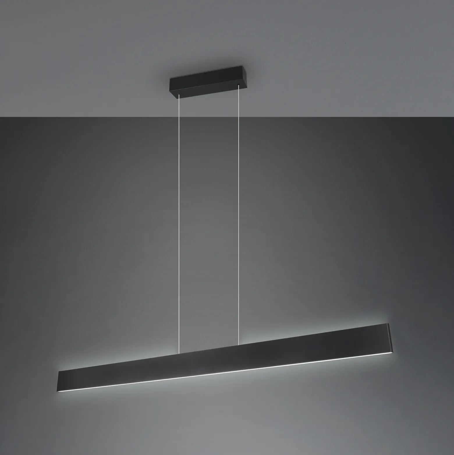Galway Lámpara colgante LED, negro mate, arriba/abajo, CCT, metal