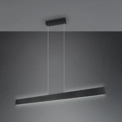 Galway Lámpara colgante LED, negro mate, arriba/abajo, CCT, metal