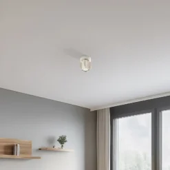 GAMBIT downlight de techo, blanco crema, Ø 10 cm, metal, GU10