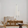 GEJST Aplique de pared Radent, blanca, altura 135 cm, G13 LED