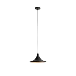Genisy lámpara colgante, negro, Ø 31 cm, metal, E27