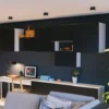 GF design Blocky lámpara empotrable IP54 negro 3.000 K
