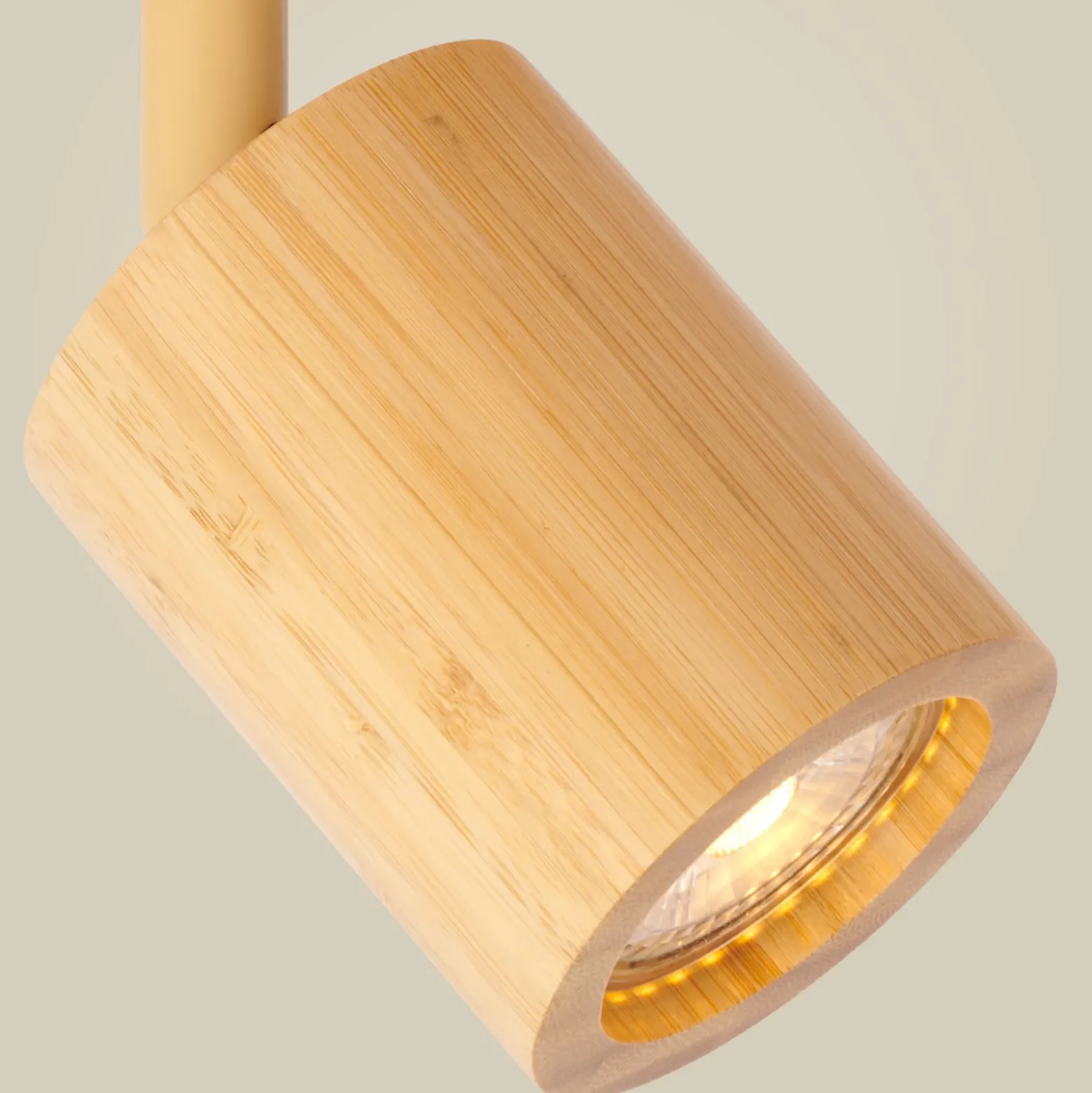 GOOD & MOJO Downlight Java, 1 luz, color natural, bambú