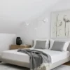 GRUPA Arigato Aplique de pared de 2 luces, 70 cm, blanca