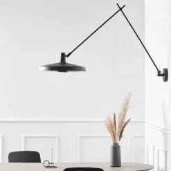 GRUPA Arigato aplique 1 luz 140cm Ø45cm negro