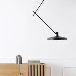 GRUPA Arigato techo 1 luz 140cm Ø45cm negro