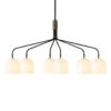 Gubi Lámpara de araña Howard 6 luces 134x73 cm gunmetal/blanco