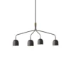 Gubi Lámpara de araña Howard 4 luces 134x103 cm gunmetal