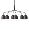 Gubi Lámpara de araña Howard 6 luces 134x73 cm gunmetal